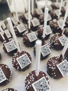 Cake Pops mit QR-Code