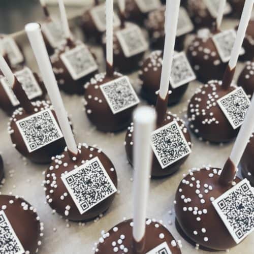 Cake Pops mit QR-Code