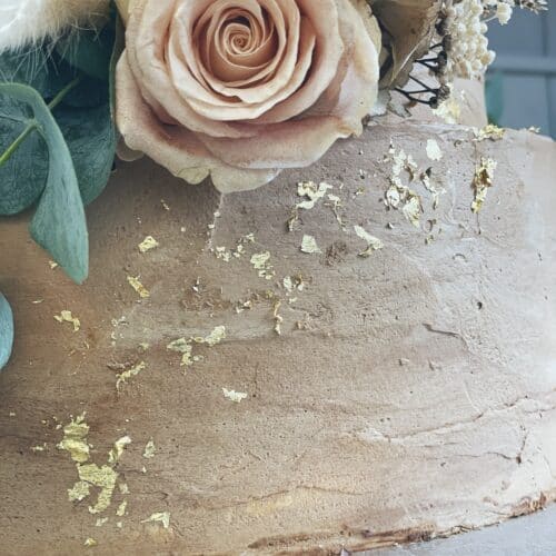 Hochzeitstorte Boho mit Trockenblumen